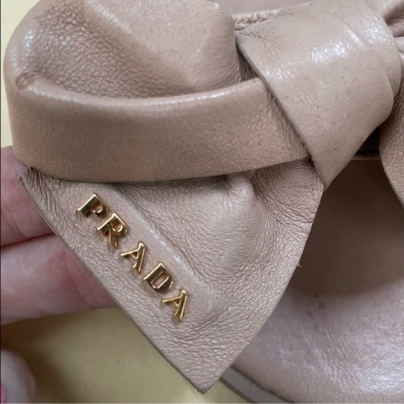PRADA slides size 39 9.  Taupe/neutral color - Picture 2 of 3